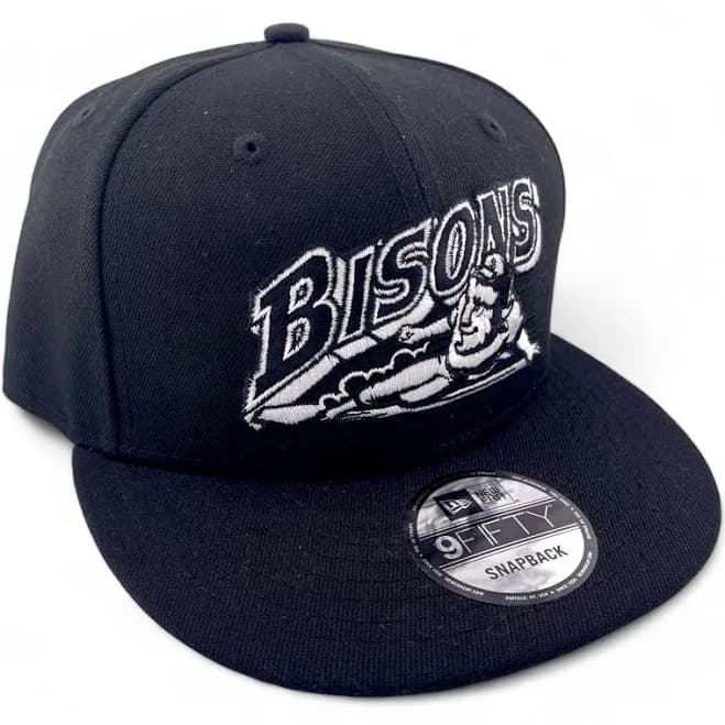 Era Buffalo Bisons Milb Black/white B-dub 9fifty Snapback Adjustable