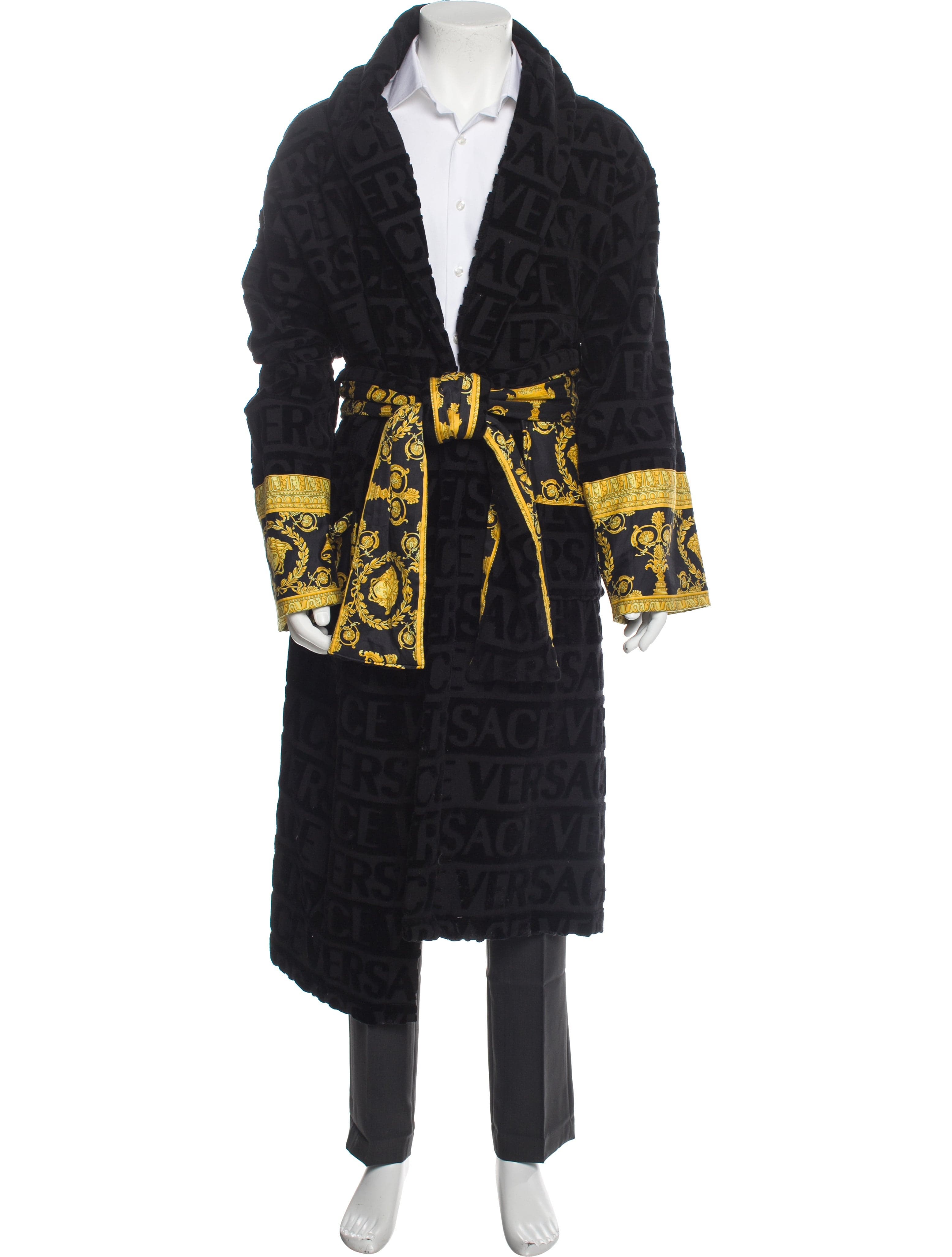 Versace Printed Robe - Black Lounge & Sleepwear, Clothing - VES126463 | The RealReal