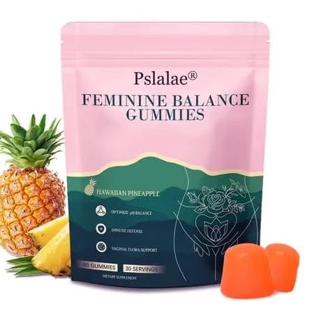 Feminine Balance Gummies - PH Balance and Immune Defense, Support Healthy Odor and Vaginal Flora - Vegan, Gluten-Free - 60 Gummies