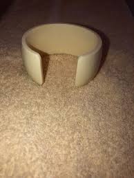 Off White Solid Cuff Bracelet With Gold Druzy Small To Medium Wrist Pretty | eBay