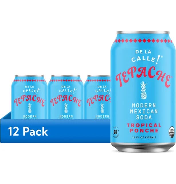De La Calle Tropical Ponche Modern Mexican Soda Craft Fermented Pineapple Sparkling Beverage