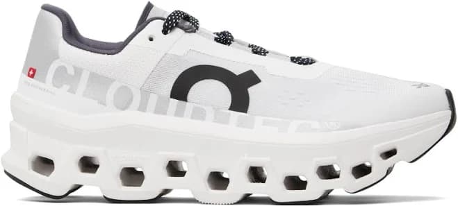 On White & Gray Cloudmonster Sneakers