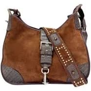 Brown Suede Crossbody
