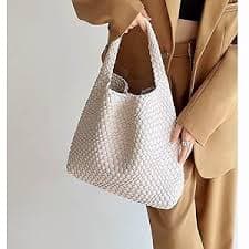 Amazon.com: SUMICH Vegan Leather Hand-Woven Shoulder Handbag Bag Purses for Woman Top Handle Satchel Bags Ladies Leather Totes(Apricot) : Clothing, Shoes & Jewelry