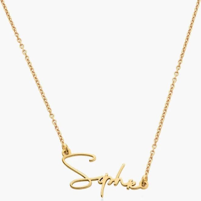 Belle Custom Name Gold Vermeil Necklace