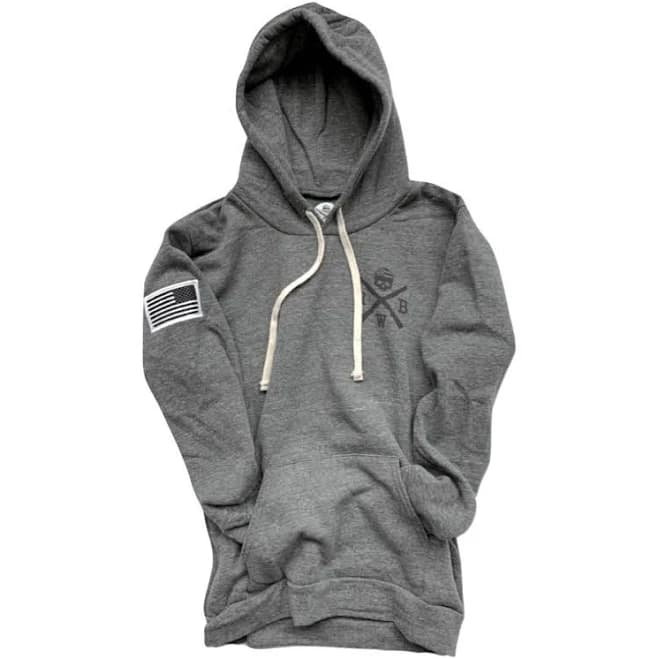 Red White Blue Apparel Co. Men's American Flag Patch Hooded Sweatshirt