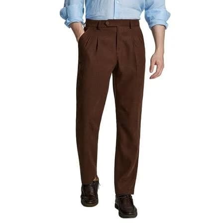 Men's Classic Fit Pleated Dress Pants