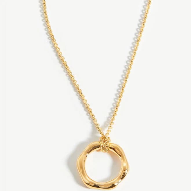 Missoma 18K Gold Vermeil Mini Molten Pendant Necklace