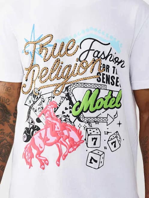 True Religion Men's Rodeo Motel Graphic T-Shirt