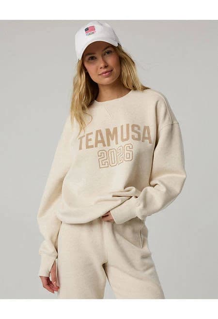 Aerie Team USA Collection Cloud Fleece Crewneck Sweatshirt