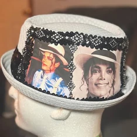 Michael Jackson Sequin Fedora Hat