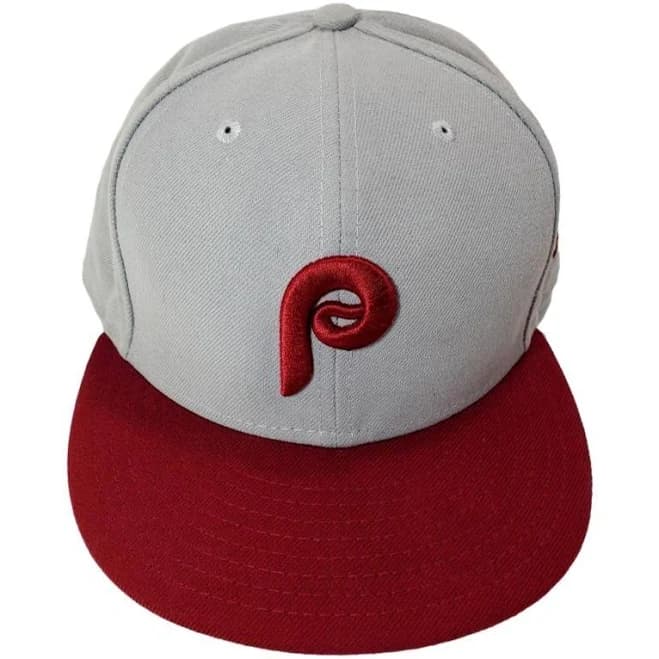 Philadelphia Phillies Vintage P Logo 7 1/2 Hat Cap 59/fifty Gray Era