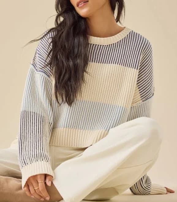 Altar'd State Sloane Ribbed Striped Sweater