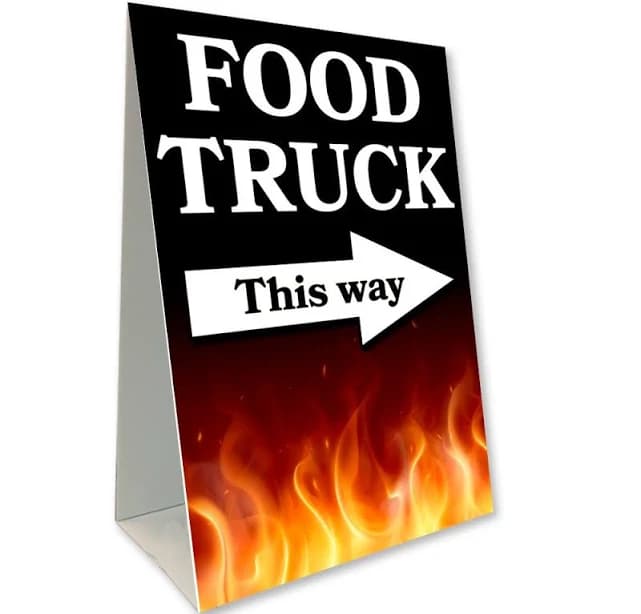 Food Truck Economy A-Frame Sign