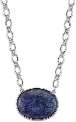 Sodalite Oval Stone Pendant Necklace