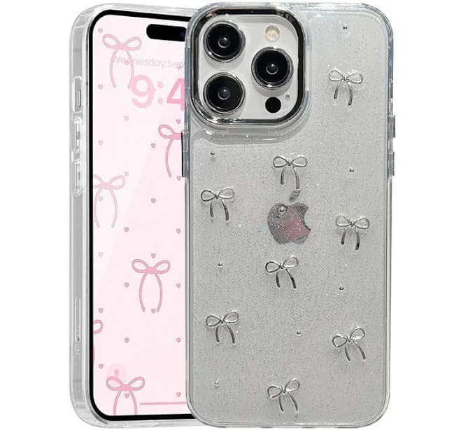 Casebus iPhone 17 Pro Clear Glitter Case