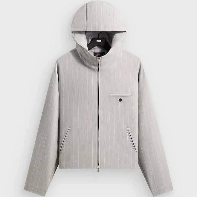 KITH Pinstripe Matteo Zip Up Hoodie