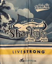 Men's 'Ride the Beaches' Live Strong Full Zip Short Sleeve Cycling Jersey Small | eBay