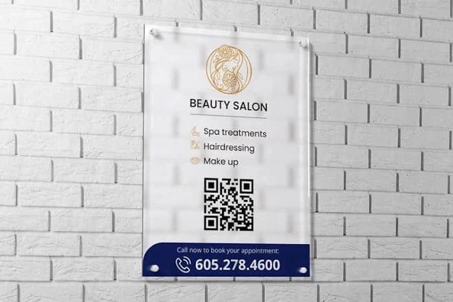 Custom Acrylic Business Sign | Personalized Logo & House Number Sign | Modern Office Wall - Door Decor | Storefront Branding |