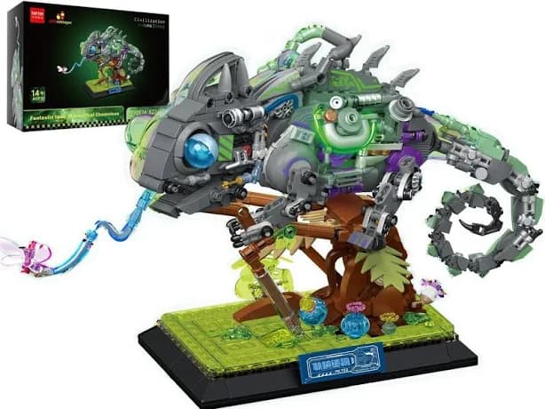 Jmbricklayer Mechanical Chameleon Building Set | Adult Display Model