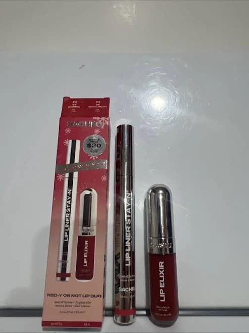 Sacheu Lip Liner Stay-N Holiday Bundle Red-Y Or Not Lip Duo