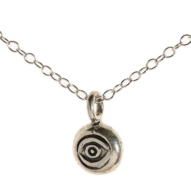 Tiny Evil Eye Silver Necklace