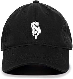 Microphone Baseball Cap Embroidered Cotton Adjustable Dad Hat