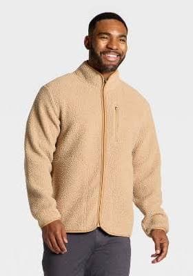 All in Motion Men's High Pile Fleece Full Zip Sweatshirt