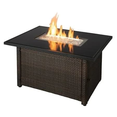 Endless Summer 40,000 BTU Rectangular Metal LP Gas Outdoor Fire Pit Table