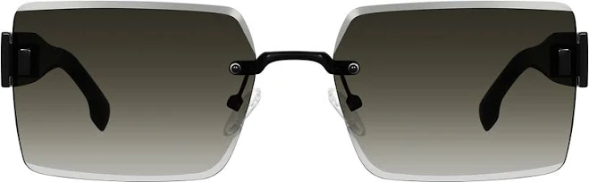 Fytoo Rectangle Black Acetate Rimless Eyeglasses