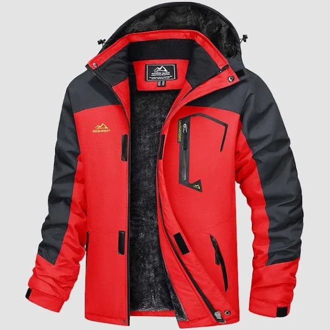 Men's Fleece Water-Repellent Ski Jacket