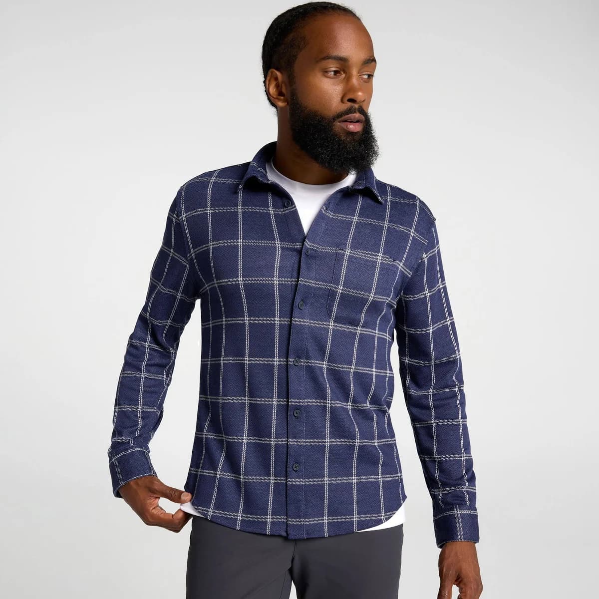 VRST Men's Plaid Button Down Shirt