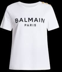 Balmain T-Shirt with Balmain Paris Print | Bloomingdale's