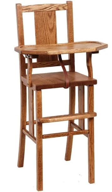 Amish Baywood High Chair with Slide Tray