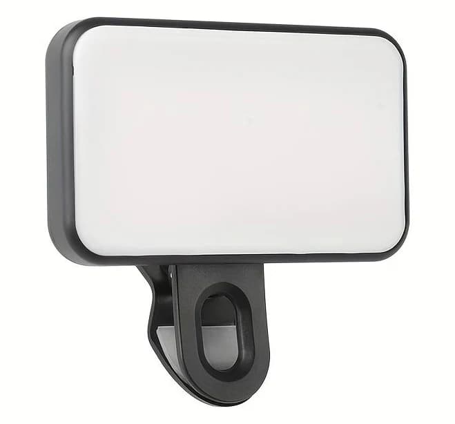 Mini Portable LED Selfie Light, Adjustable Clip Light In 3 Colors, Light for video recording, Phone ring light, Ring light for phone, Portable Fill
