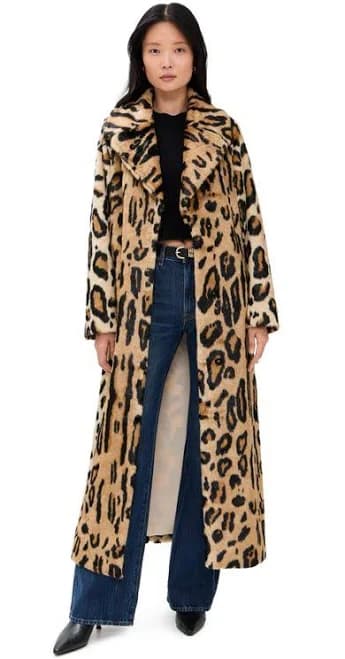 Show Me Your Mumu Miss Cindy Feline Faux Fur Overcoat