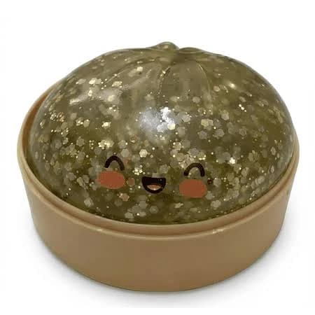 Rare Pink Glitter Dumpling Squishy - Mystery Blind Box Bao Bun HTF - Sparkling Stress Relief Collectible & Desktop Accessory for Adults, Yellow