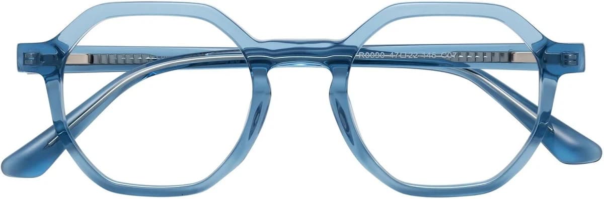 Lucian Hipster Geometric Full-Rim Eyeglasses