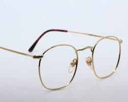 Barage 18K Gold Plated Italy Vintage Eyeglasses - Etsy Hong Kong