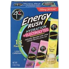 4C Energy Rush Hydration + Electrolytes Drink Mix Variety Pack