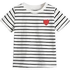 Amazon.com: SOLY HUX Girl's Cute Striped T Shirts Short Sleeve Heart Casual Teen Tee Tops Preppy Clothes Dusty Pink Striped 7 Years: Clothing, Shoes & Jewelry