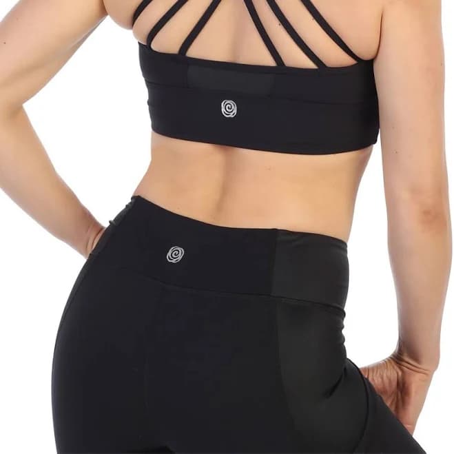 American Fitness Couture Women's Medium Support Multi Cross Strap Sports Bra
