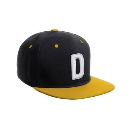 Daxton Men's Classic Snapback 3D Alphabet A to Z Numbers Embroidered Snapback