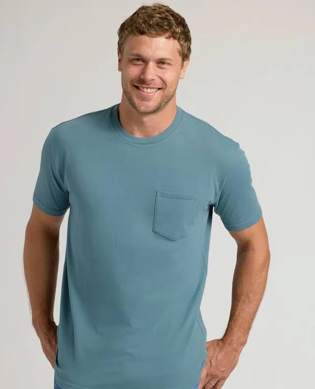 True Classic Athletic Cut Cotton Blend T-Shirt with Pocket