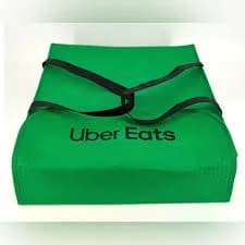 Uber Eats Green Insulated Delivery Bag Light weight pizza bag 2-3 pizzas