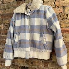 garage light blue cropped sweater vest size L only... | Depop
