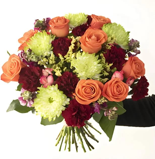 Orange and Red Valley Flower Bouquet