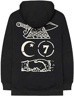 Men's Symbols (Back Print) Hooded Sweatshirt Black