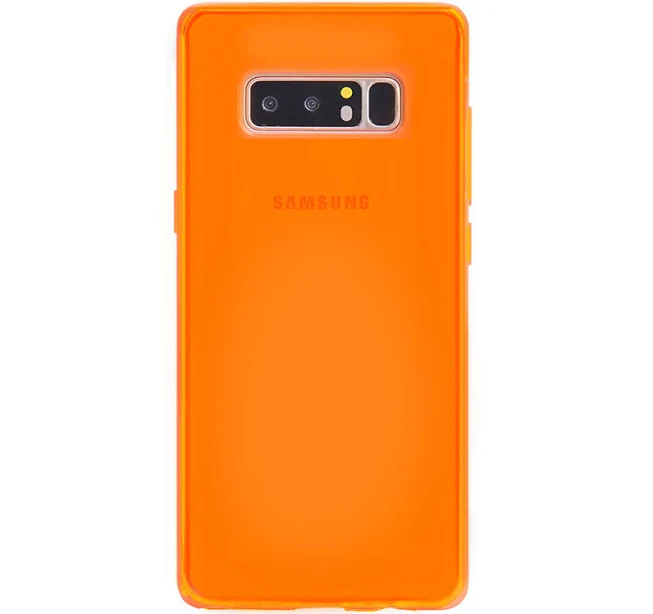 Neon Orange Clear Samsung Case
