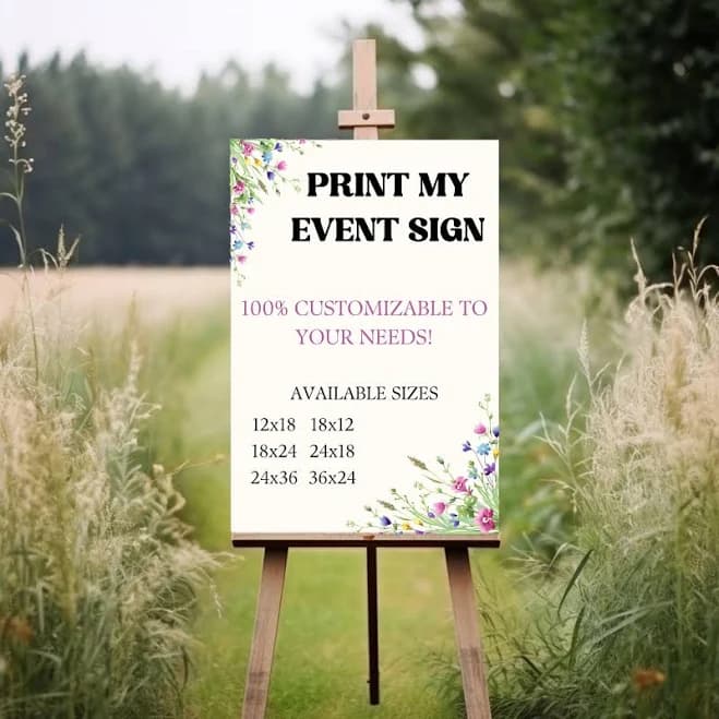Custom Event Welcome Sign Board Printing Service, Print Your Design Sign Decorations, Welcome Sign Personalized Decor Printed, Any Event